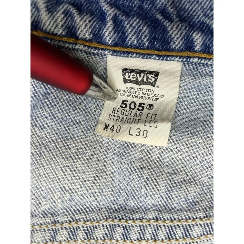Levi's Vintage 505 Jeans Men's Regular Fit Straight Leg Light Wash‎ size 40x30